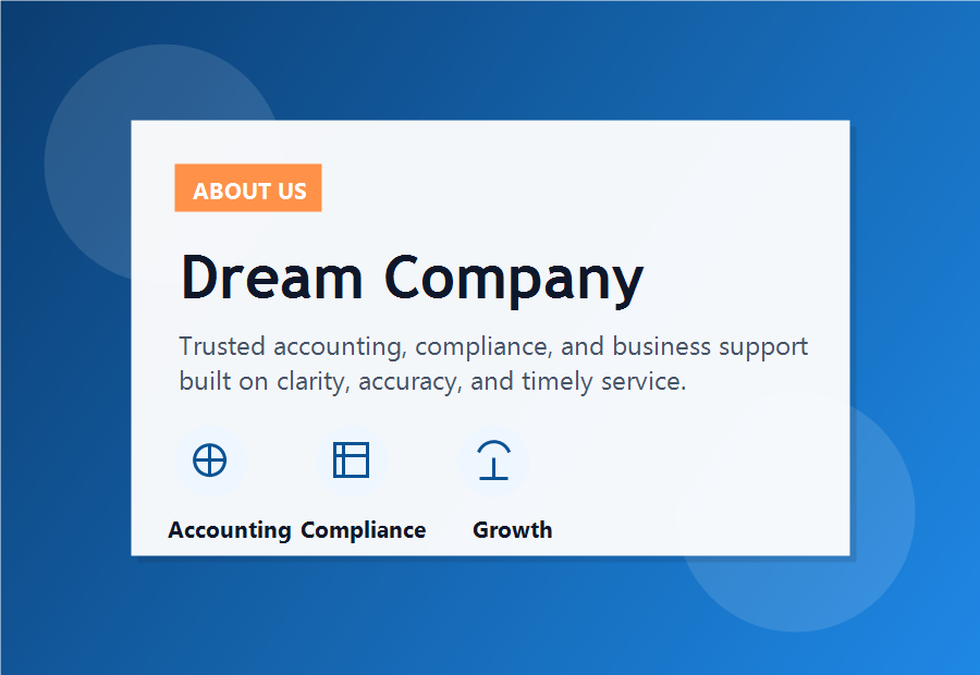 About Us visual for Dream Company